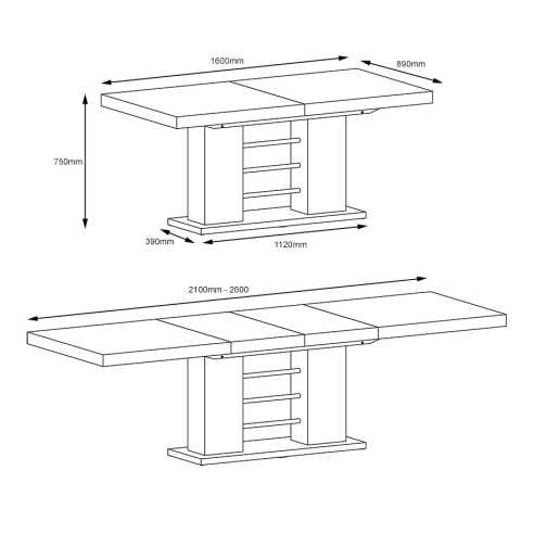 MATBORD VIT HÖGBLANK- modern bord