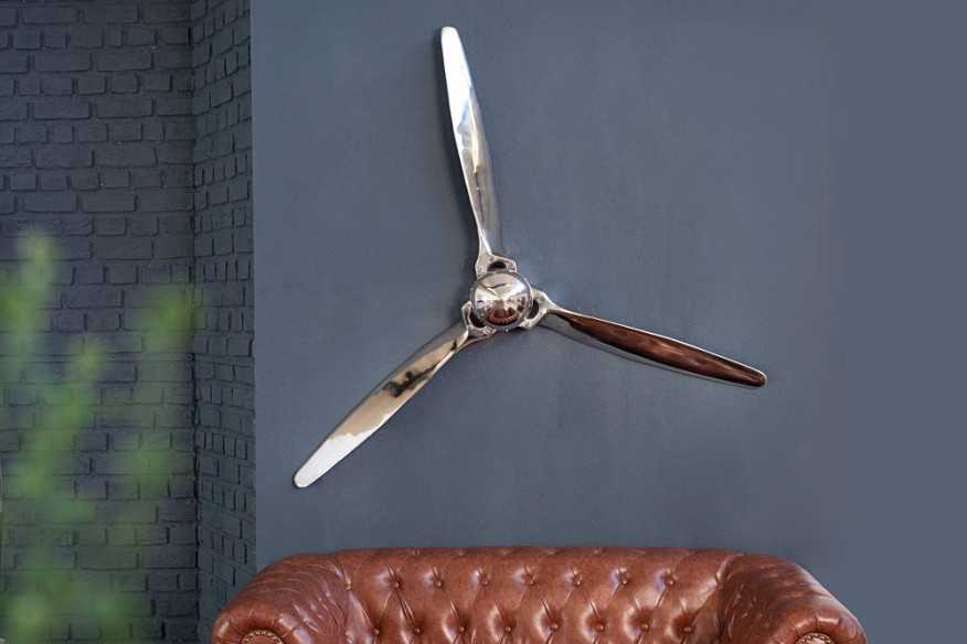 PROPELLER - 60CM VÄGGDEKORATION I SILVER