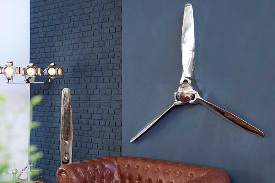 PROPELLER - 60CM VÄGGDEKORATION I SILVER