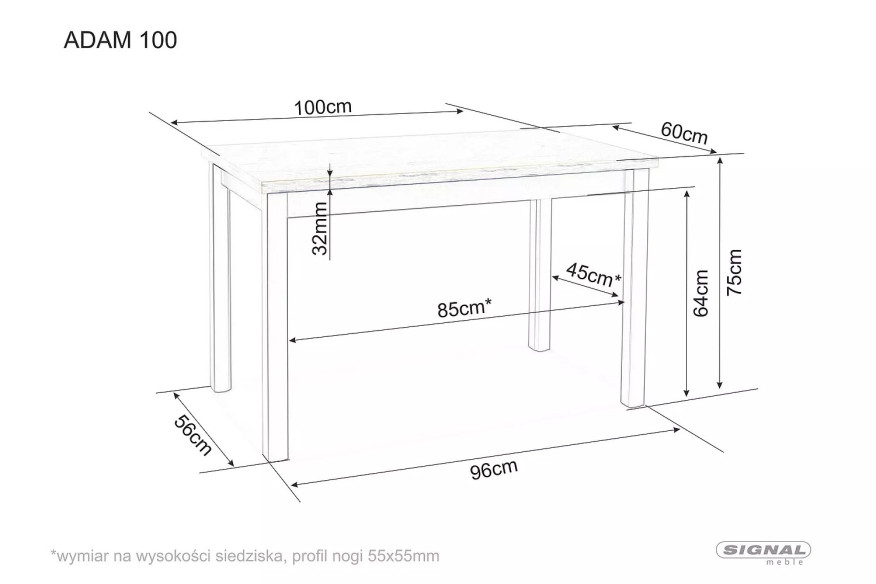 ALTAIR - 100CM MATBORD, DUBB ARTISAN/CHECK