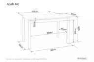 ALTAIR - 100CM MATBORD, DUBB ARTISAN/CHECK