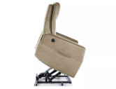 REGN - 93CM FOTEL RELAX, ELEKTRISK RECLINER SAMMET MÖRKBEIGE