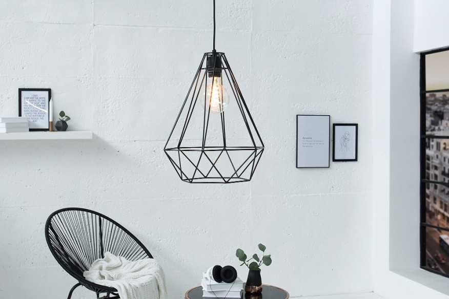 GABIA L - SVART TAKLAMPA