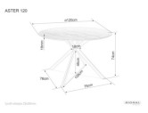 ATLAS - 120CM RUNDT MATBORD, EKSVART, 7 PERSONER