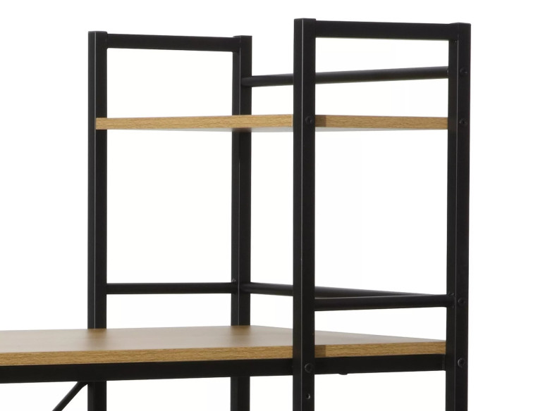 CYKLON B-036 - 90CM SKRIVBORD, EK/SVART METALL