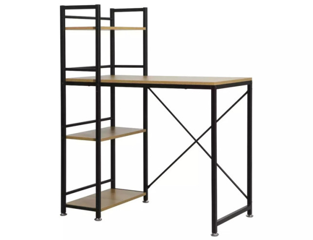 CYKLON B-036 - 90CM SKRIVBORD, EK/SVART METALL