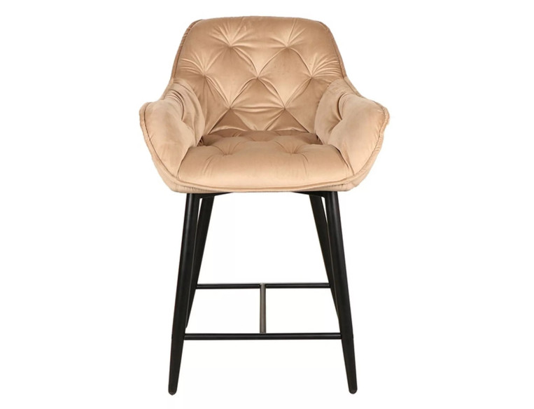 SIERRA H-2 - PÓŁHOKER 86 CM, WELVET BEIGE & SVART METALL