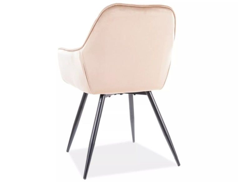 DIMMA - SAMMETSKRUK, BEIGE SAMMET, SVART METALLSTATIV