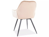 DIMMA - SAMMETSKRUK, BEIGE SAMMET, SVART METALLSTATIV