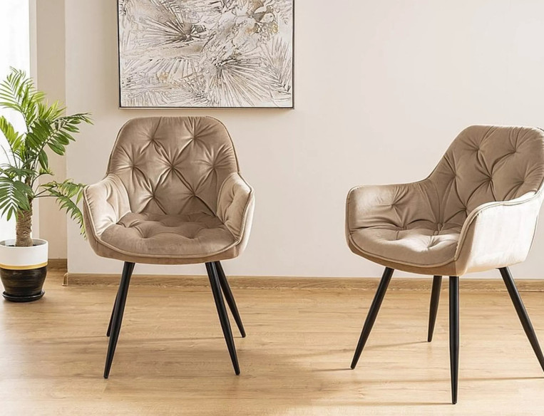 DIMMA - SAMMETSKRUK, BEIGE SAMMET, SVART METALLSTATIV