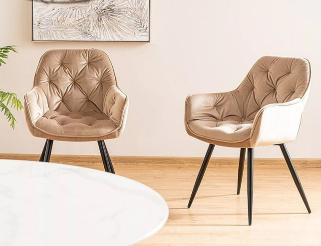 DIMMA - SAMMETSKRUK, BEIGE SAMMET, SVART METALLSTATIV