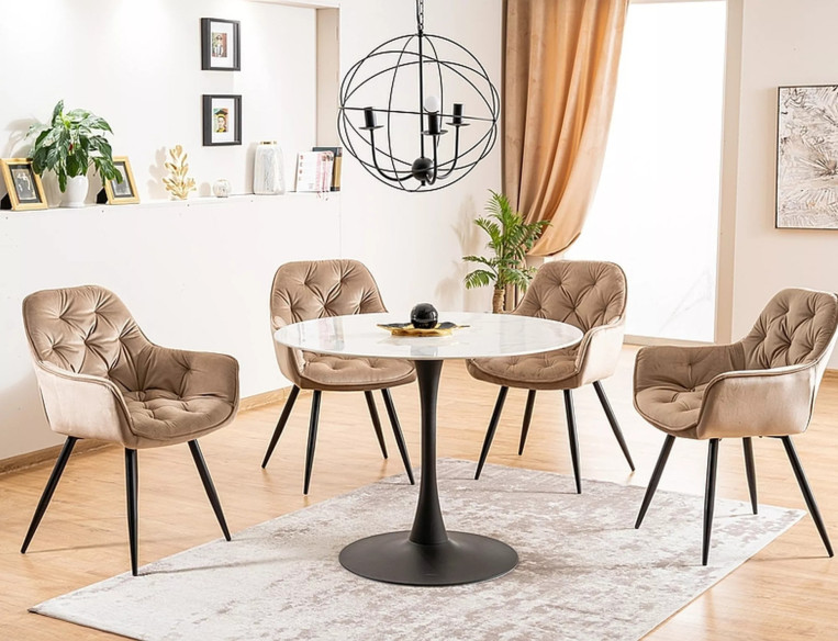 DIMMA - SAMMETSKRUK, BEIGE SAMMET, SVART METALLSTATIV