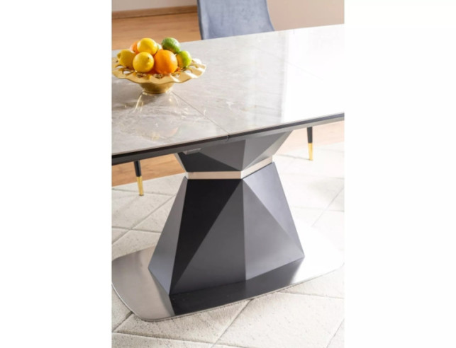 MAJESTÄTISK - 160 CM MATBORD, GRÅ KERAMIK, UTDRAGBAR