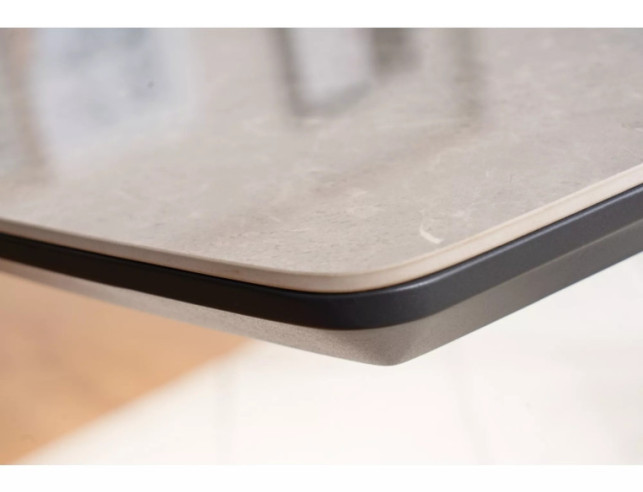 MAJESTÄTISK - 160 CM MATBORD, GRÅ KERAMIK, UTDRAGBAR
