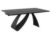 VEGA - 160CM MATBORD, SVART KERAMIK, UTDAGSBART