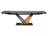 VIND - 180 CM MATBORD, UTDRAGBART KERAMIKSKIVA SVART MARMOR