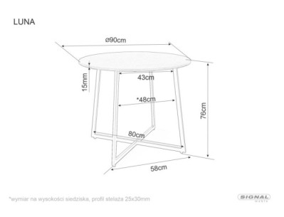 LINJE - 90CM MATBORD RUNT 2