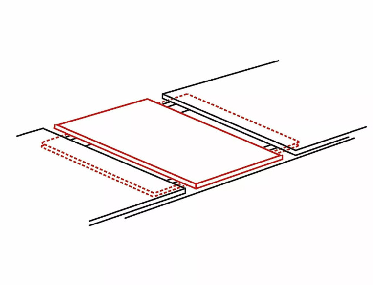 DELTA - 140CM MATBORD, UTDRAGSBART, DUBBLA ILÄGG, DUBBARTONAD EK/SVART