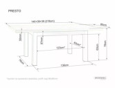 DELTA - 140CM MATBORD, UTDRAGSBART, DUBBLA ILÄGG, DUBBARTONAD EK/SVART