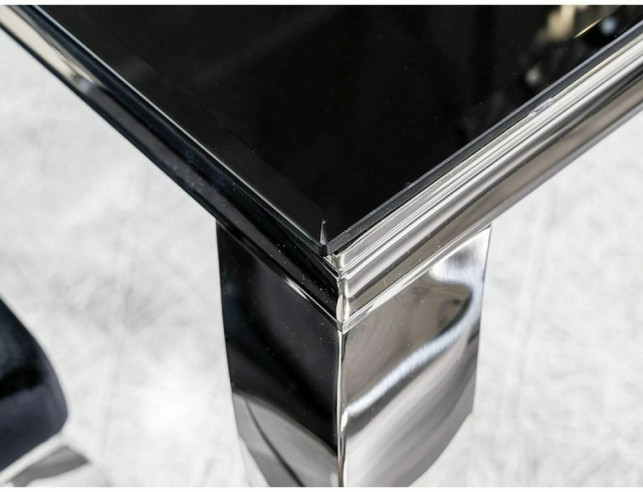  SVART GLAS & KROMAT METALL