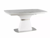 DAGJÄMNING II - 160CM MATBORD, VIT MARMOR EFFEKT, UTDRAGBAR