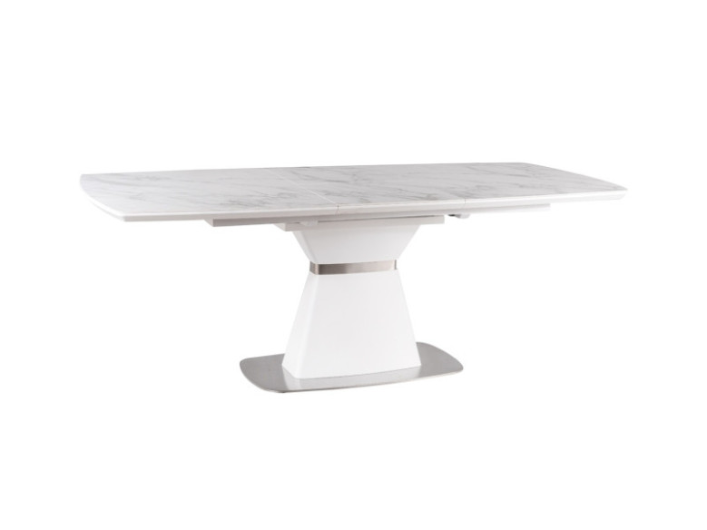 DAGJÄMNING II - 160CM MATBORD, VIT MARMOR EFFEKT, UTDRAGBAR