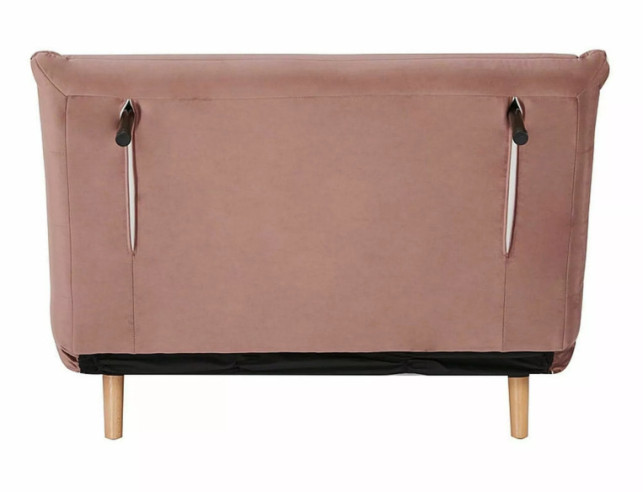 BÅGE - 90CM FÅTÖLJ MED SOVFUNKTION, ANTIK ROSA SAMMET