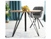 KURVA - 100CM MATBORD, RUNDT, EK/SVART METALL