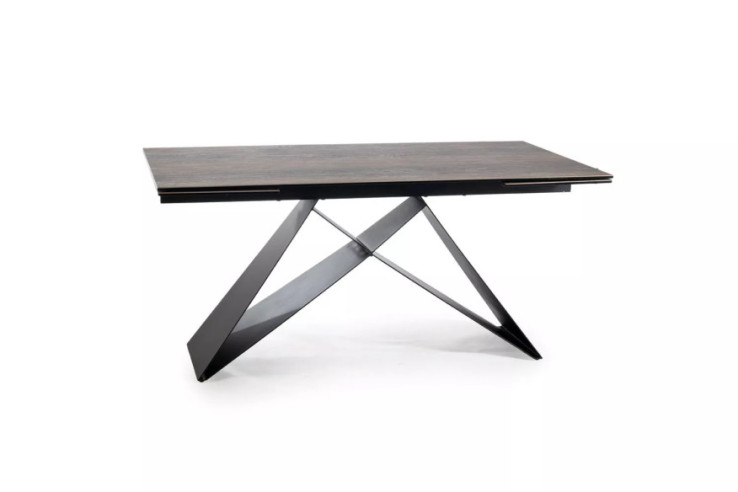 NORDLJUS - 160CM MATBORD, UTDRAWBART, KERAMIK MED TRÄEFFEKT