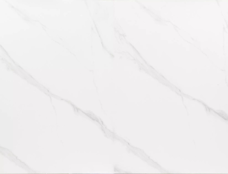 NORDLJUS - 120–160CM MATBORD, VIT MARMOR, SVART UNDERREDE, UTDRAGBART