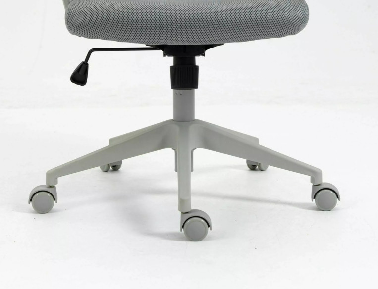 KANJON Q-026 - 107CM FOTEL OBROTOWY, SZARY, TKANINA MEMBRANOWA