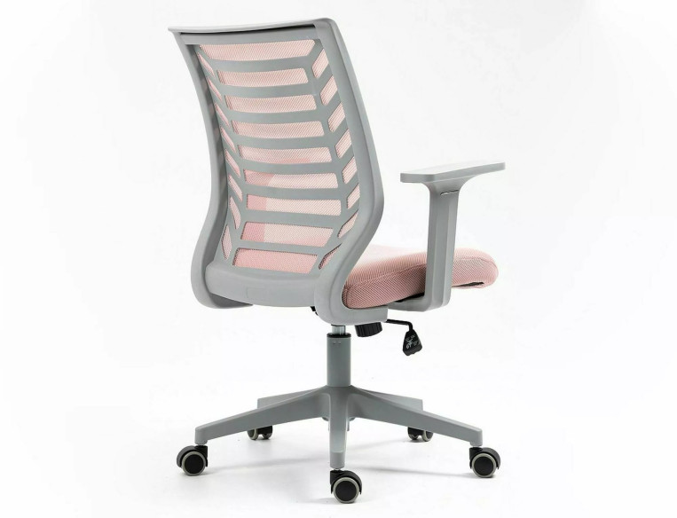 KANJON Q-320 - ROSA KONTORSSTOL, TYG, GRÅ BAS