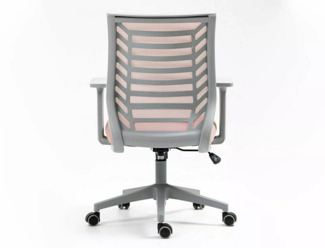 KANJON Q-320 - ROSA KONTORSSTOL, TYG, GRÅ BAS