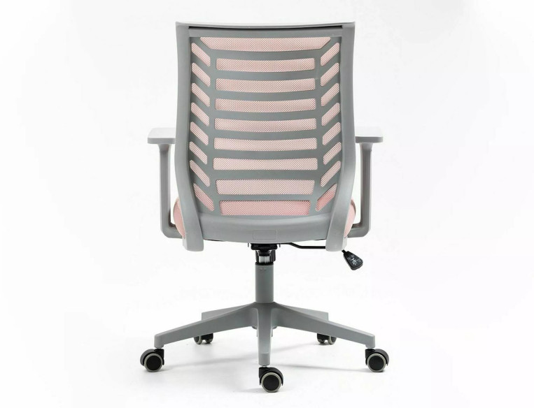 KANJON Q-320 - ROSA KONTORSSTOL, TYG, GRÅ BAS