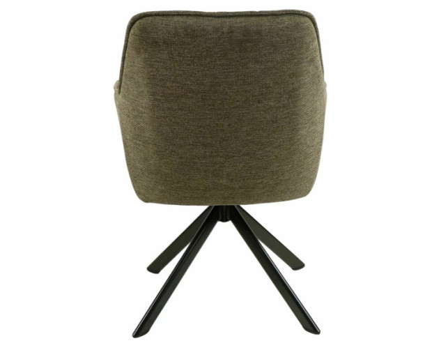 ALPIN - OLIVGRÖNT SNURRSTOL MED ARMSTÖD, METALLSVART STATIV