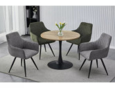 TEMPEST II - Ø90CM HORECA BORD, EK/SVART METALL