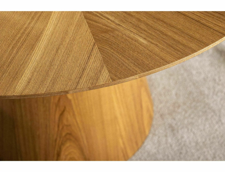 SIRIUS 120 - 120CM RUNT MATBORD, MDF OCH NATURFANÉR EK