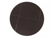 STABIL - 80CM RUNT BORD, SVART KERAMIK & METALL