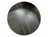 STABIL - 80CM RUNT BORD, SVART KERAMIK & METALL