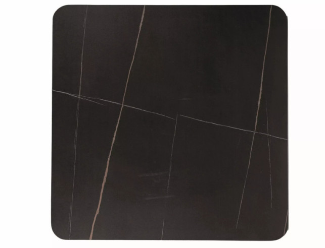 STABIL II - 80x80 CM HoReCa-bord, svart keramik & metall