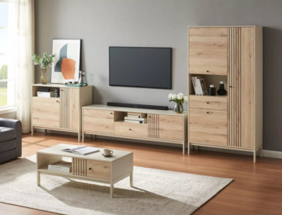 OPTIMAL FROST K3 - 100CM KOMMOD, OFF WHITE/DUBBTON 2