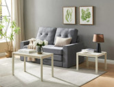 OPTIMAL FROST L4 - 50x50 CM SOFFBORD, OFF WHITE METALL & LAMINAT