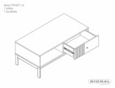 OPTIMAL L5 - 100CM SOFFBORD, OFF WHITE/DUBB ALP
