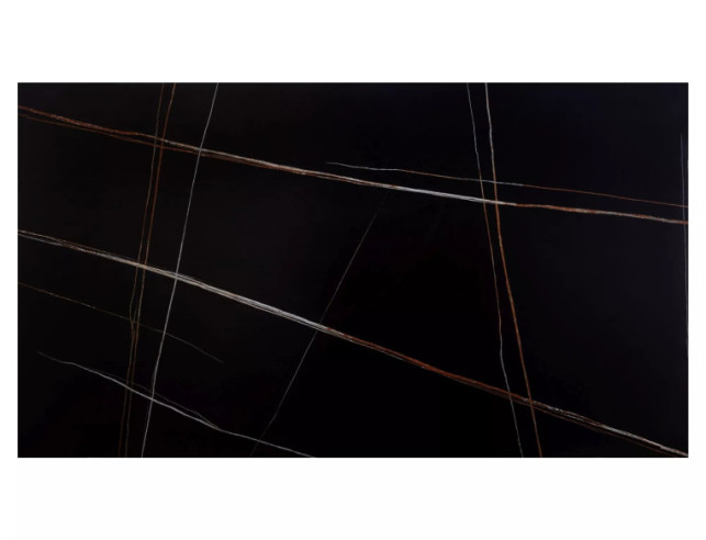 TEMPEST 180 - 180CM MATBORD, SVART KERAMIK, METALLSTATIV
