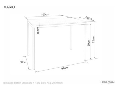 NOVA - 100CM MATBORD 2