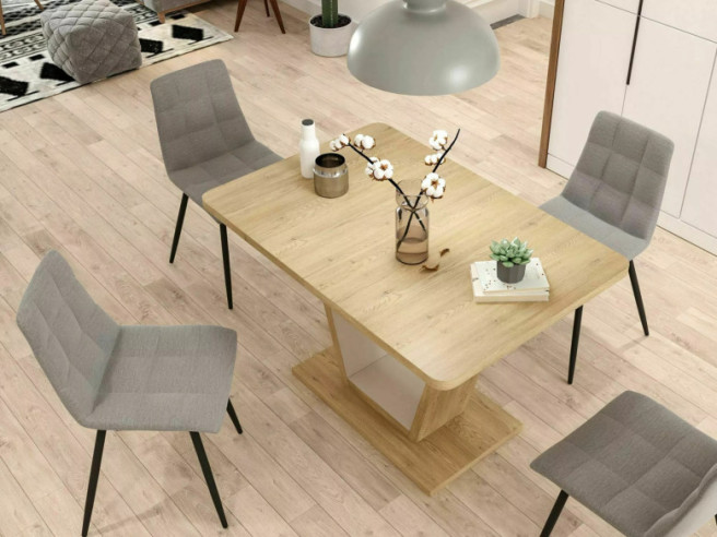 BAS - 120–160CM MATBORD, UTFALLBART, LAMINAT, EK/KASCHMIR