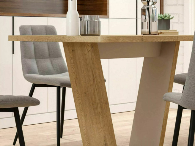 BAS - 120–160CM MATBORD, UTFALLBART, LAMINAT, EK/KASCHMIR