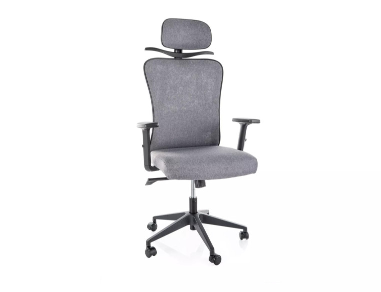 KANJON Q-080M - SZARY FOTEL OBROTOWY, ERGONOMICZNY