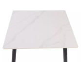 BRIS - 80CM MATBORD, KVADRATISK KERAMIK, SVART METALL