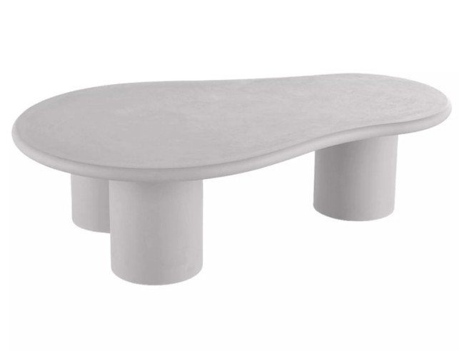 PRIME - 130CM LÅGBORD, MIKROCEMENT, LJUST GRÅ